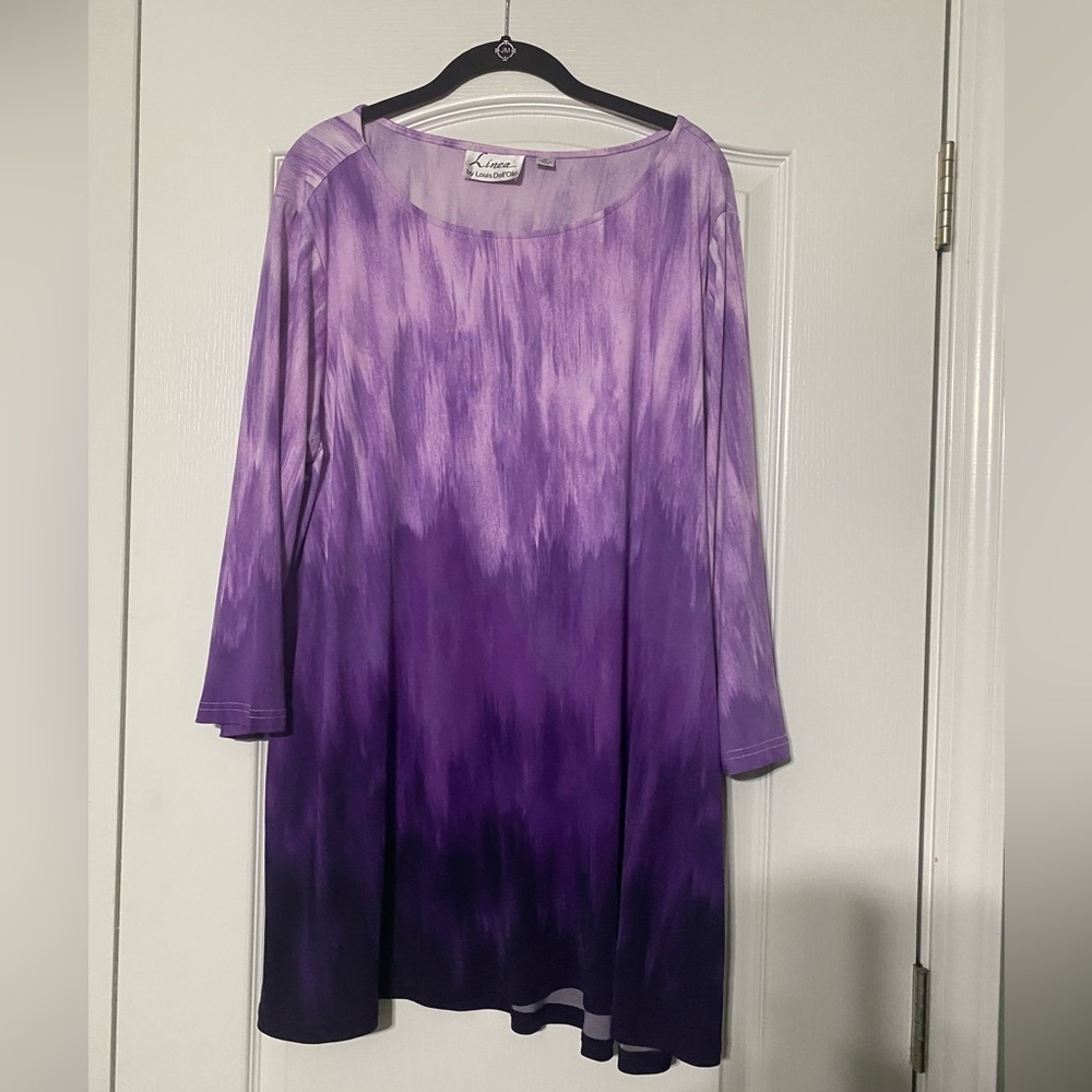 Linea Women's Purple Ombre Top Size 3X
